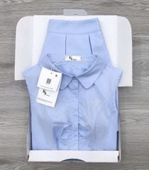 KS1111 - SET ÁO SÁT NÁCH NHÚN NGỰC - CHÂN VÁY XẾP LY TO FULL XANH
