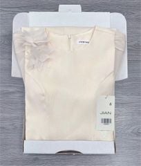 TB8880 - ĐẦM DÀI TAY KIỂU HOA - MÀU KEM