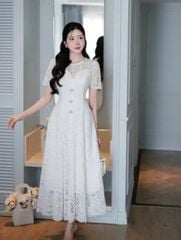VGU1001 - ĐẦM REN XÒE DÀI ( KÈM ĐẦM LÓT)