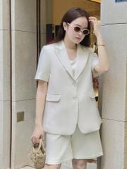 TB8908 SET VEST 3MÓN - QUẦN SHORT (TRẮNG)