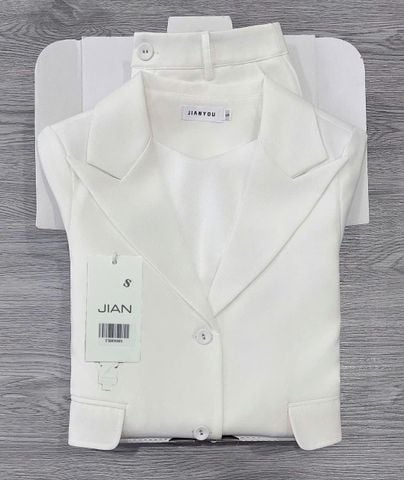 TB8908 SET VEST 3MÓN - QUẦN SHORT (TRẮNG)