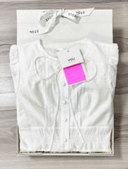 VGU1010 - ĐẦM PHOM A TAY BỒNG TRẮNG