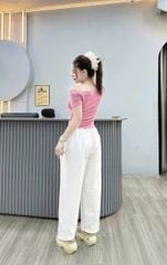SKY8947 - SET ÁO TRỄ VAI - QUẦN DÀI TRẮNG