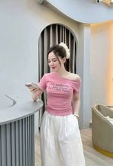 SKY8947 - SET ÁO TRỄ VAI - QUẦN DÀI TRẮNG