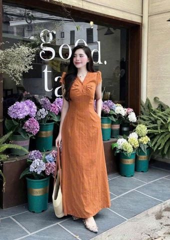 TQ4501 - ĐẦM FORM DÀI NHÚN NGỰC