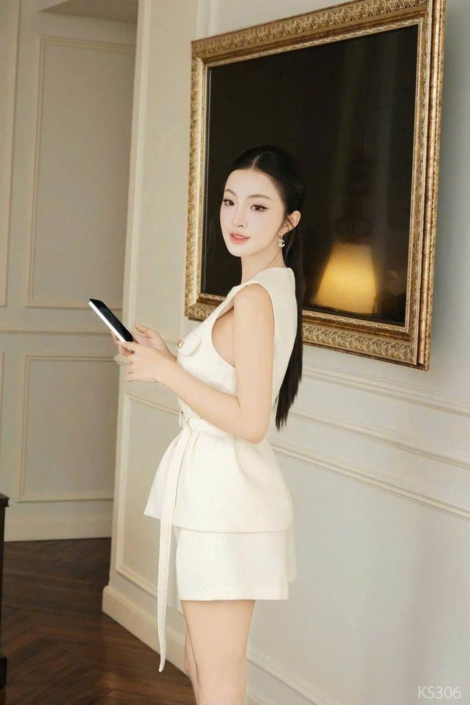 TQ4505 - SET ÁO SÁT NÁCH - QUẦN SHORT ( KÈM NỊT)