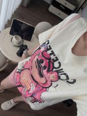 SKY8975 SET ÁO THUN GẤU DÂU + QUẦN SHORT ( XANH ĐEN )