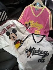 SKY8968 ÁO THUN MICKEY ( HỒNG VIỀN VÀNG )