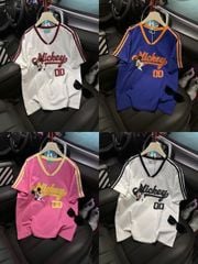 SKY8968 ÁO THUN MICKEY ( HỒNG VIỀN VÀNG )