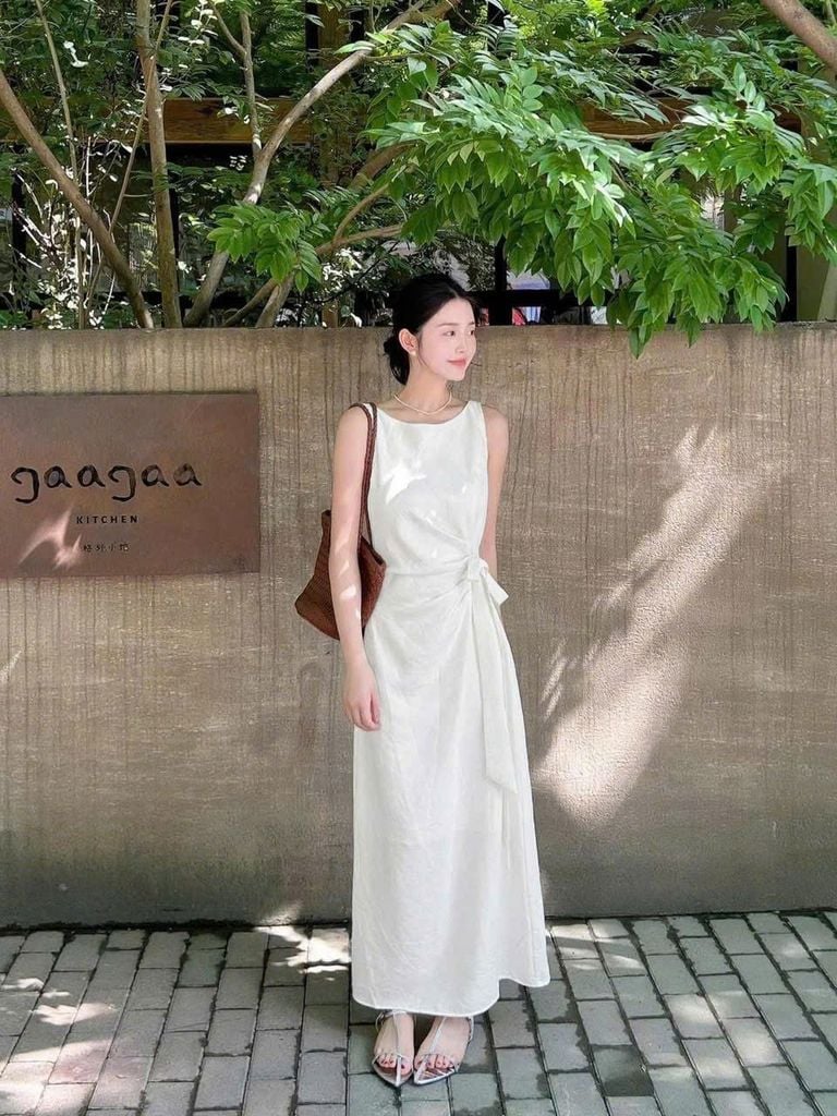 TQ4511 - ĐẦM DÁNG DÀI BUỘC EO