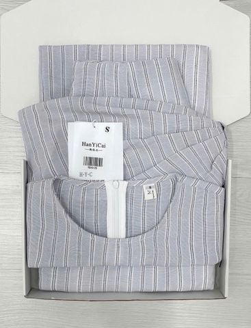 TQ4512 - SET ÁO NHÚN EO - QUẦN DÀI SỌC
