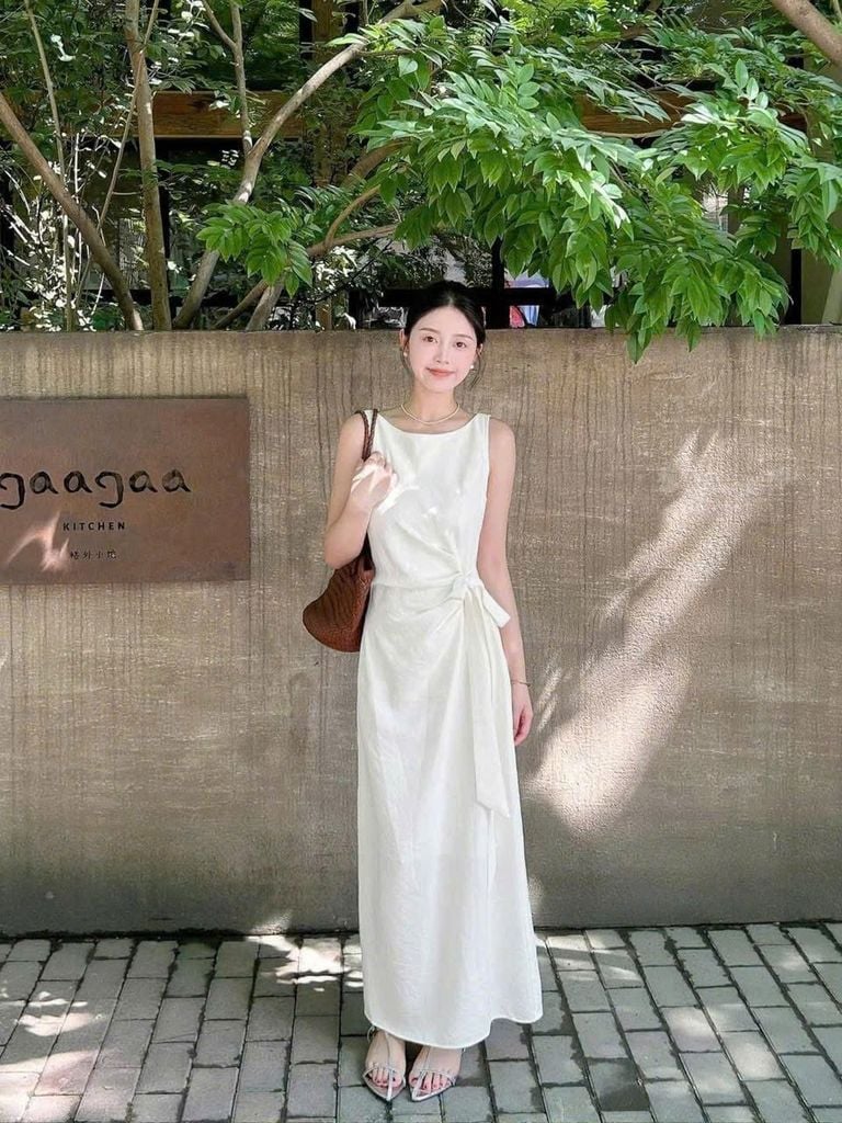 TQ4511 - ĐẦM DÁNG DÀI BUỘC EO