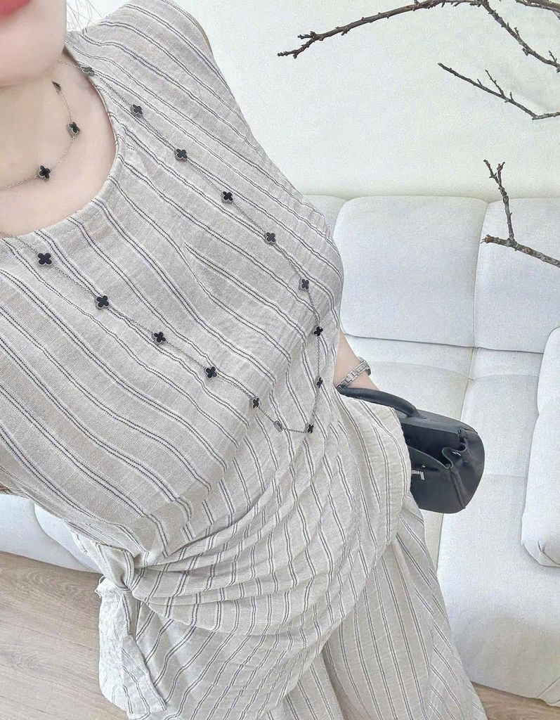TQ4512 - SET ÁO NHÚN EO - QUẦN DÀI SỌC