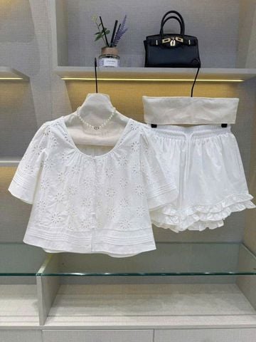 TB8929 - SET BỘ QCCC THÊU - MÀU TRẮNG