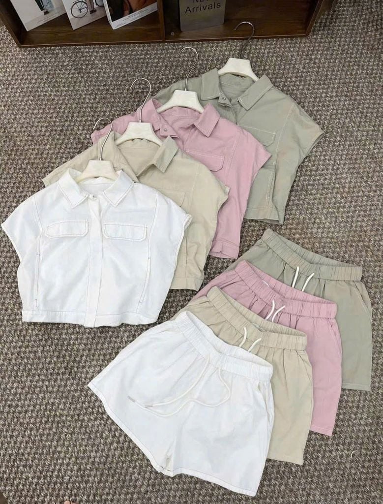 TB8996 - SET KAKI LỤA CAO CẤP - MÀU HỒNG