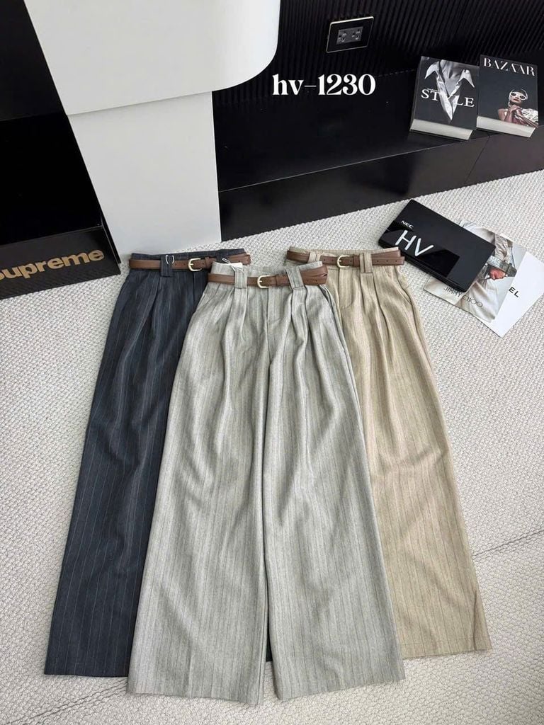 TQ4549 - QUẦN DÀI SỌC LẺ ( KHÔNG KÈM NỊT) - MÀU VÀNG