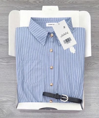 TB8956 - ĐẦM SƠ MI DÁNG DÀI CC ( KÈM NỊT)