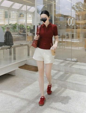 TQ4554 - SET ÁO THUN ĐỎ - QUẦN SHORT