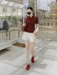 TQ4554 - SET ÁO THUN ĐỎ - QUẦN SHORT