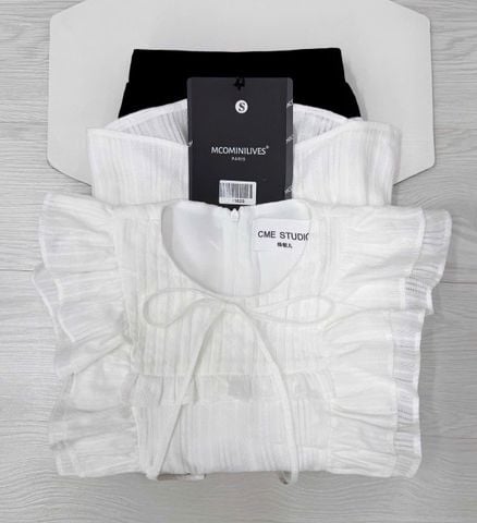 TQ4582 - SET ÁO KIỂU TAY CÁNH TIÊN - QUẦN SHORT
