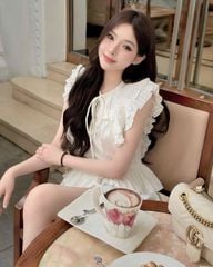 TQ4582 - SET ÁO KIỂU TAY CÁNH TIÊN - QUẦN SHORT