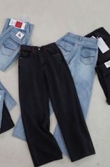VGU1368 - QUẦN JEAN DÀI WASH - MÀU ĐẬM