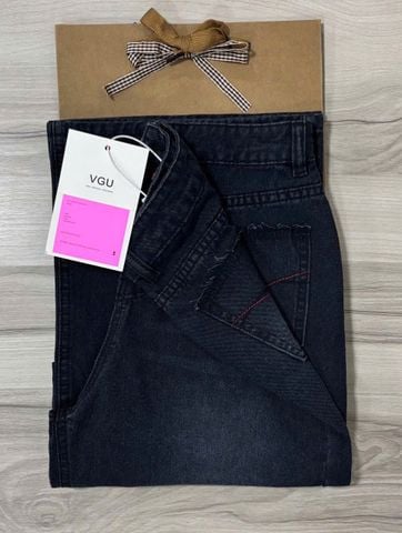 VGU1368 - QUẦN JEAN DÀI WASH - MÀU ĐẬM