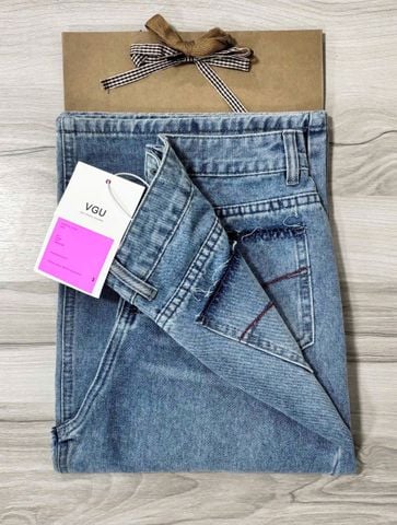 VGU1369 - QUẦN JEAN DÀI WASH - MÀU NHẠT