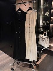 VGU1359 - ĐẦM LEN DỆT KIM CC ( KÈM ĐẦM DÂY) - MÀU ĐEN