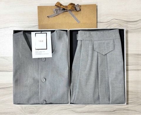 VGU1357 - SET ÁO SÁT NÁCH KIỂU - QUẦN SHORT PHỐI LY