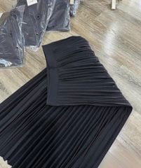 VGU1367 - CHÂN VÁY XẾP LY ĐEN ( VÁY LẺ)