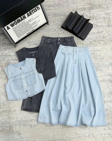 TB9240 -  SET JEAN XÁM MÀU ẢNH SÀN