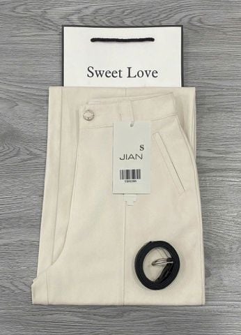 TB9238 - QUẦN DÀI - MÀU KEM ( KÈM NỊT)