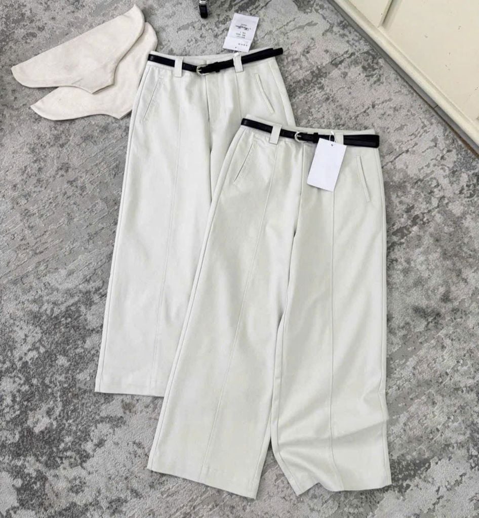TB9238 - QUẦN DÀI - MÀU KEM ( KÈM NỊT)