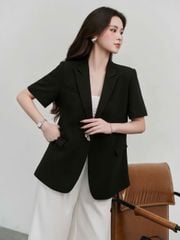 KS1302 - ÁO KHOÁC VEST TAY NGẮN MÀU ĐEN ( ÁO LẺ )