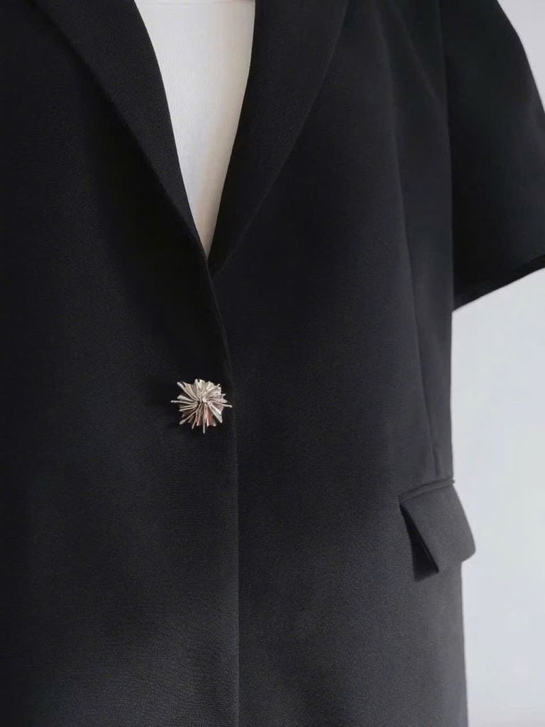 KS1302 - ÁO KHOÁC VEST TAY NGẮN MÀU ĐEN ( ÁO LẺ )