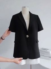 KS1302 - ÁO KHOÁC VEST TAY NGẮN MÀU ĐEN ( ÁO LẺ )