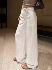 VGU1438 - QUẦN DÀI BO CHUN NHƯ ẢNH SÀN - MÀU KEM ( QUẦN LẺ)