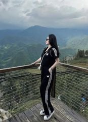 VGU1471 - SET THỂ THAO PHỐI SỌC CÓ NÓN ĐEN (KHÔNG KÈM ÁO TRONG)