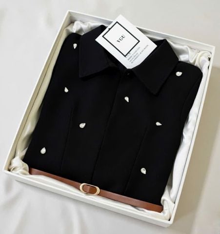 VGU1480 - ĐẦM PHOM DÀI ĐÍNH ĐÁ ( KÈM NỊT)