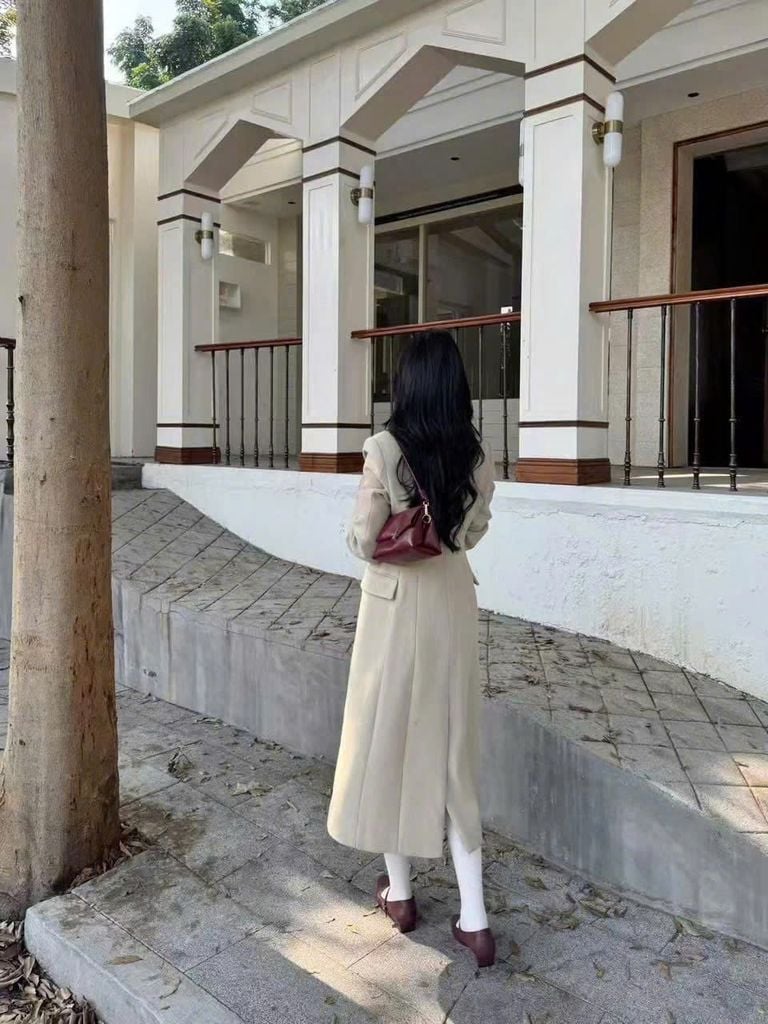 VGU1531 ÁO KHOÁC MĂNG-TÔ DÁNG DÀI CC