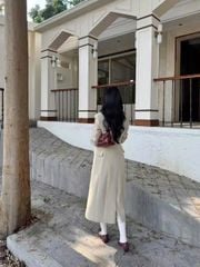 VGU1531 ÁO KHOÁC MĂNG-TÔ DÁNG DÀI CC