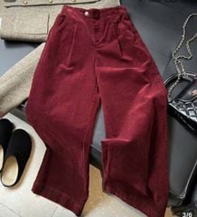 VRA0667 - QUẦN DÀI ĐỎ PHỐI NÚT ( QUẦN LẺ)