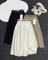 TB9397 - CHÂN VÁY DÀI LẺ ( KÈM NỊT) - MÀU ĐEN