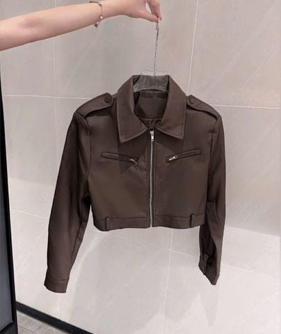 VGU1635 - ÁO KHOÁC DA DÁNG NGẮN ( ÁO LẺ)