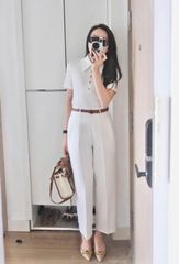 VGU1633 - QUẦN TÂY DÀI TRẮNG (Q.LẺ - KHÔNG KÈM NỊT)