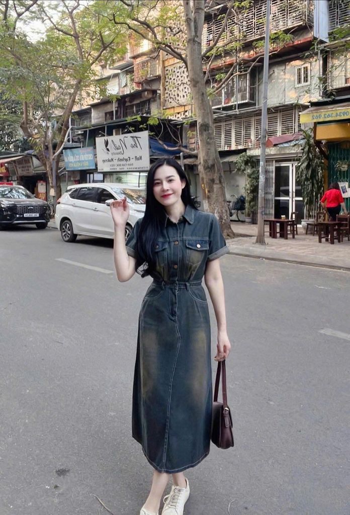 TB8150 - ĐẦM JEAN WASH DÀI