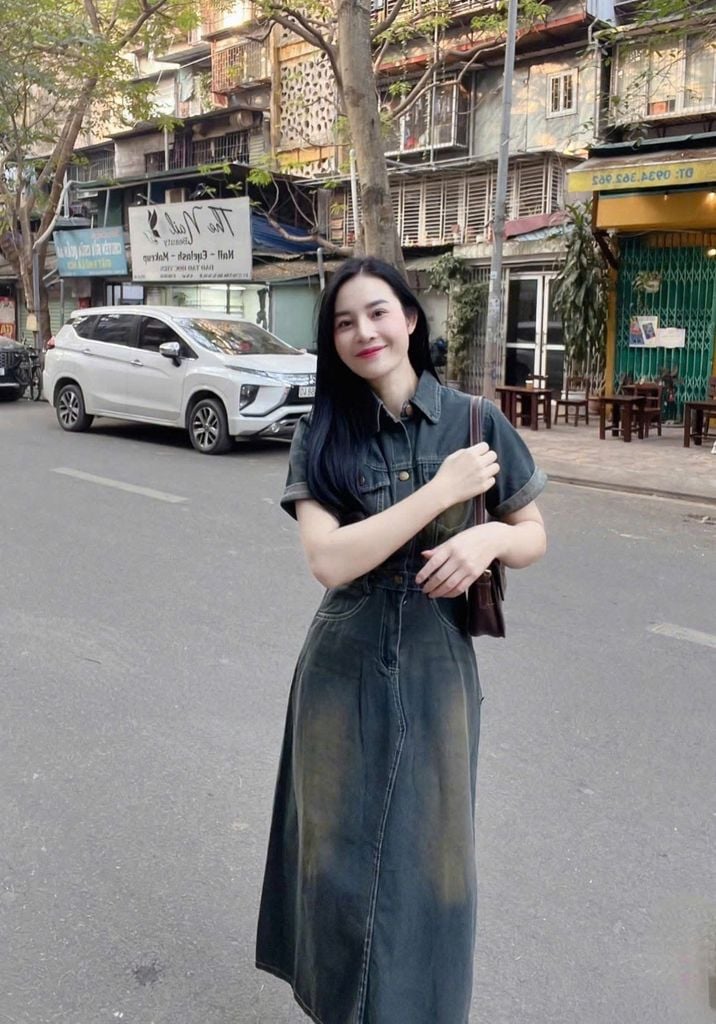 TB8150 - ĐẦM JEAN WASH DÀI