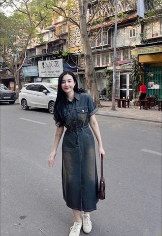 TB8150 - ĐẦM JEAN WASH DÀI