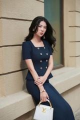 SKY9329 - SET CÔNG SỞ ÁO CỔ VUÔNG - CHÂN VÁY DÀI